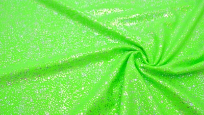 Bodystoff Neongrün Silber gesprenkelt Badeanzugsstoff Stretch