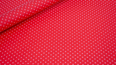 Mini Punkte Rot acrylversiegelt Baumwollstoff beschichtet Punktestoff