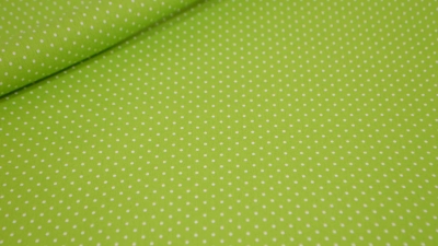Mini Punkte Hellgrün acrylversiegelt Baumwollstoff beschichtet Punktestoff