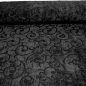 Preview: Chenille Jacquard Barocker Chenille  Rokokostoff Jacquardstoff schwarz Chenillestoff schwarz Möbelstoff Möbelbezugsstoff Möbelpolsterstoff schwarz  Sofastoff