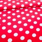 Preview: Noteboom 17219-015 Viskose Punkte rot-weiß Punkteviskose Viscose mit Punktemuster Viskosestoff rot weiße Punkte roter Viskosestoff mit weißen Punkten weich-fließender Viskose nähen selber nähen Blusenstoff nähen macht glücklich