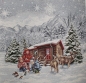Preview: Weihnachtspanel Weihnachten Winterpanel Tierweihnacht Santa Santa Claus Weihnachtsmann im Wald Gobeline Panel Gobeline Winterlandschaft Panel Bescherung  xmas Weihnacht Santa Santa Claus Nikolaus Weihnachtsmann Nikolaus