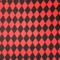 Preview: Rautenstoff Schwarz Rot Dominostoff Rot Schwarz Raute Stoff Köper