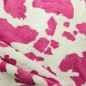 Preview: Fellimitat Kuh Design Kunstfell Kuh pink-weiß kuschliges Fellimitat in pink Kuh