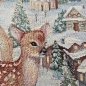 Preview: Gobelin Panel Reh mit Kitz ca. 47x47 cm mit silbernem Schimmer
