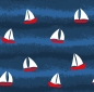 Preview: Segelboot Boot maritimer French Terry mit Booten Summersweat Sweat  French Terry Summersweat Sommersweat Sommer Sweat Segelboot Boot maritimer French Terry  Fußabdruck French Terry mit Hund Stoff mit Pfoten Pfoten Summersweat Sweat  French Terry Summerswe