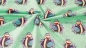 Preview: French Terry mit Dino French Terry Summersweat mit Dinobaby Sommersweatnker  Dinosaurierbaby Baby Dino Stoff für Kleidung