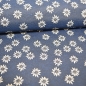 Preview: Landhausstil Edelweiß Stoff mit Edelweiss blau Jacquard Jacquardstoff im Landhaus Landhausstoff mit Edelweiß blau