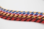 Preview: Kordel zweifarbig - gelb schwarz - Stärke ca. 10mm stark Kordel schwarz gelb