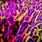 Preview: Leo Leopard Neon Kurzhaarfellimitat Plüsch Leo Plüschstoff Plüschstoff Neon Leopard Kunstfell Fellstoff Kunstfell Plüsch Leopardenplüsch LEO
