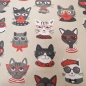 Preview: Katzen Kater Katzenstoff beschichteter Stoff Katzen Beschichtung Baumwolle Kater Katzen Katze beschichtet  Polyacryl beschichtet Katzen