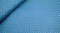 Preview: blaue Minipunkte Punkte beschichtet blau Baumwollstoff beschichtet - Baumwollstoff versiegelt beschichteter Baumwollstoff Tischdeckenstoff beschichtet Tischdeckenstoff abwaschbar abwaschbarer Tischdeckenstoff beschichtet  beschichtete Baumwolle blau