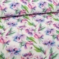 Preview: Blumen Musselin Blumen lila Muselin Double Gauze Blümchen Blumen Musselin  Gaze Mullwindelstoff Musselin Musselin Double Gauze Blumen