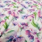 Preview: Blumen Musselin Blumen lila Muselin Double Gauze Blümchen Blumen Musselin  Gaze Mullwindelstoff Musselin Musselin Double Gauze Blumen