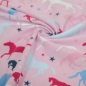 Preview: Pferd Horse Pferdejersey Jersey mit Pferden Pferdestoff Pferd rosa Rosa Kinderjersey Jersey für Mädchen und Frauen Jerseystoff  Jersey Baumwolljersey mit Pferden