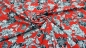 Preview: NONL15172/015 Polyester Polyester Mix roter Stoff mit Blumen und Blättern Polyester Polyester Mix nähen selber nähen Blusenstoff nähen macht glücklich Miss Doodle Schnittmuster sewing pattern