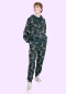 Preview: Sweat Alpenfleece Wintersweat NONL 18453 Hirsch Reh Wald Sweat Kuschelsweat Alpenfleece Sweat Wintersweat  Hirsch Reh Wald