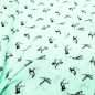 Preview: Viskose mint Storch Störche Storch Storche Storch Viskose Viskoserest Stoffschnäppchen Schnäppchen Angebot der Woche nähen Nähstoff Stoffpakete  Materialpakete Sale offer
