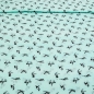 Preview: Viskose mint Storch Störche Storch Storche Storch Viskose Viskoserest Stoffschnäppchen Schnäppchen Angebot der Woche nähen Nähstoff Stoffpakete  Materialpakete Sale offer