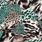 Preview: Viskose Viskosejersey Viskosestoff Tiere wilde Tiere Tierfelldruck Puma Leo Zebra Stoff  Viskose