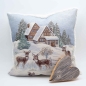 Preview: Winterpanel Bambi Rehkitz Schnee Gobeline Panel Gobeline Winterlandschaft Panel mit Lurex Panel