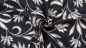 Preview: NONL Noteboom 15235/008 navy Leinen mit Blättern en Blumen Leinen maritimes Halbleinen Leinen Viskose Gemisch mit Blumen gestreift  Halbleinen in Navy  marines Leinengemisch mit Blätter Leinen  Blätterstoff aus Leinen navy blue maritim
