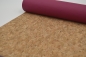 Preview: echter Kork mit dunkelm Pinkem Kunstleder Fuchsia Polsterkunstleder mit Kork zweiseitiger Kork mit Polsterkunstleder Kunstleder fuchsia mit Naturkork Korkstoff Naturkork mit Kunstleder fuchsia dunkles pink 40-5544