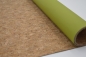 Preview: 0040-maigruen 8538 echter Kork mit grünem Kunstleder Polsterkunstleder mit Kork zweiseitiger Kork mit Polsterkunstleder Kunstleder maigrün mit Naturkork Korkstoff Naturkork mit Kunstleder maigrün 40-8538