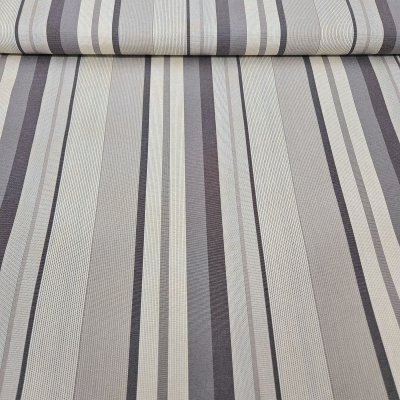 Markise Markisenstoff gestreift hellgrau hellgrau Outdoor grau gestreift Outdoor  Teflon Dralon Outdoor Strandkorbstoff Outdoorstoff Outdoor tefonbeschichtet Teflonbeschichtung, Dralon Balkon