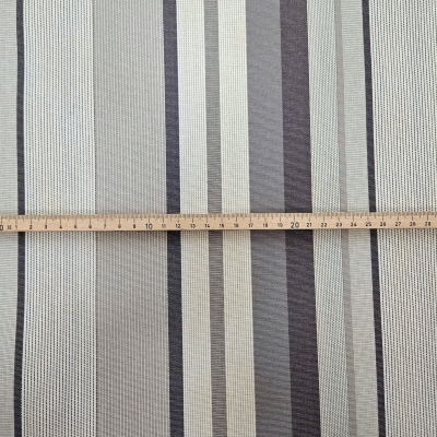Preview: Markise Markisenstoff gestreift hellgrau hellgrau Outdoor grau gestreift Outdoor  Teflon Dralon Outdoor Strandkorbstoff Outdoorstoff Outdoor tefonbeschichtet Teflonbeschichtung, Dralon Balkon