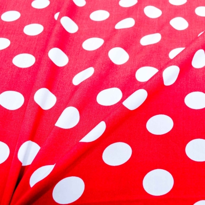 Clown Clownstoff Noteboom 17219-015 Viskose Punkte rot-weiß Punkteviskose Viscose mit Punktemuster Viskosestoff rot weiße Punkte roter Viskosestoff mit weißen Punkten weich-fließender Viskose nähen selber nähen Blusenstoff nähen macht glücklich
