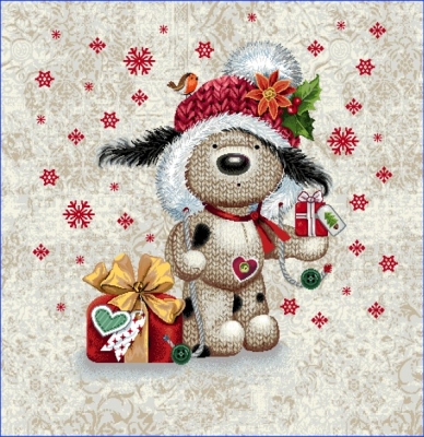 Weihnachtsstoff Panel Gobelin 47x47 cm Weihnachtspanel Kissenstoff Weihnachtsteddy Teddystoff