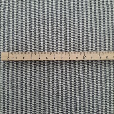 Preview: Dekostoff mit Fischgrat gestreifter Stoff robuster & strapazierfähiger Stoff