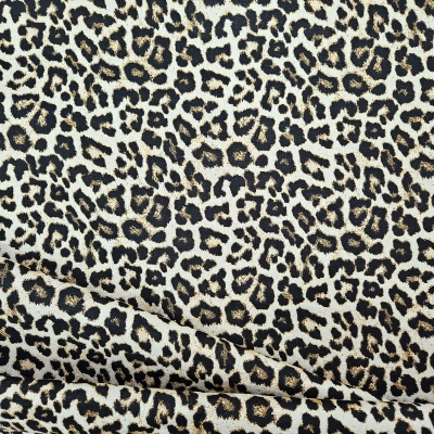 Dekostoff mit Leo Muster Polsterstoff Leoparden Design Kissenstoff Leo