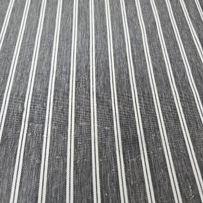 Preview: Outdoorstoff Sreifenstoff für Außenbereich Maritimer Stoff für Outdoor dunkelgrau gestreift