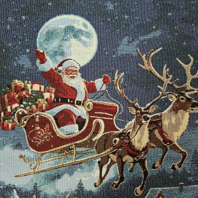 Preview: Gobelin Panel Weihnachtsnacht mit Schimmernden Akzenten Kissenpanele ca 47x47cm