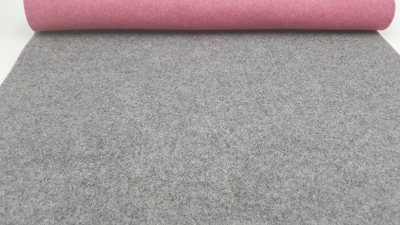 Wollfilz 3 mm Filz, zweifarbig, zweifarbiger Filz grau-rosa, Rolls 45 x100 cm