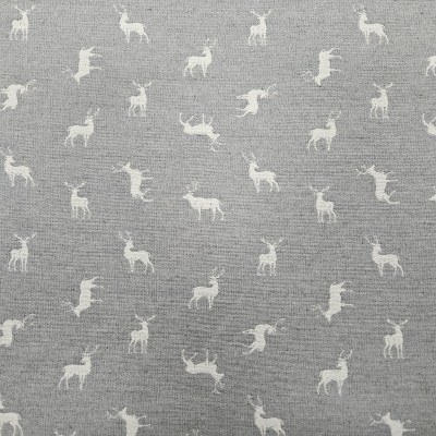 Landhausstil Edelweiß Stoff mit  Hirschen Hirschstoff Edelweiss  Jacquard Jacquardstoff im Landhaus Hirschstoff Stoff mit Hirschen Landhausstoff mit Edelweiß Hirschen