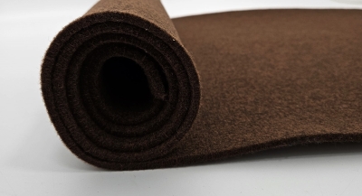 Tweed EXTRA 605 4mm Wollfilz dunkelbraun meliert Filz 4mm stark dunkelbraun melange - Rolls