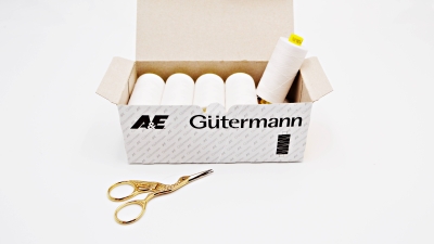 Angebot Box Gütermann Nähgarn GÜTERMANN Nähgarn Allesnäher Mara Farbe: 800 Stärke: 120