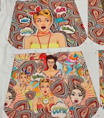 Taschenpanel von Stenzo poppige Panele aus Baumwolle für Taschen nähen