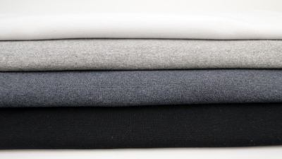 rPET Bündchen Bund Bündchen mit recyceltem Polyester nachhaltig Bündchenstoff Schlauchware im Set Angebot Bündchen Set weißes Bündchen schwarzes Bündchen graues Bündchen