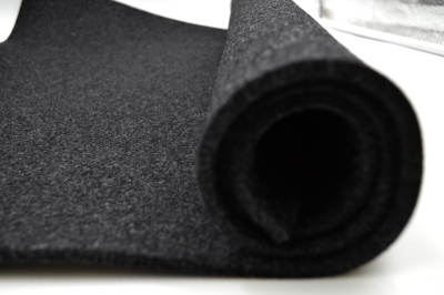 Wollfilz 5mm dunkelgrau 100% Schurwolle dunkelgrau meliert 60cm Meterware