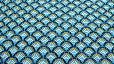 Dimitri Baumwolle Baumwollstoff Dekostoff mit Bogen Rundbögen Rundbogenstoff Stoff mit  Jugendstilmuster Jugendstil Art Deco Muster Bogenmuster nähen selber machen DIY