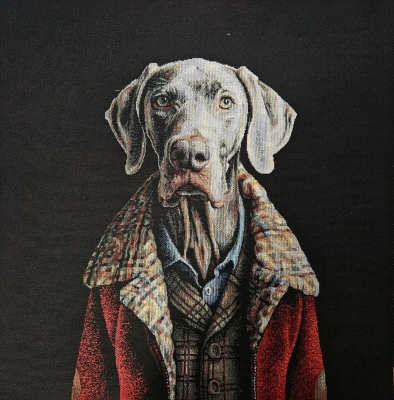 Preview: Panel Set Hunde Nähset für Kissen und Taschen Gobelinstoff 47x47cm Panele mit Hunden