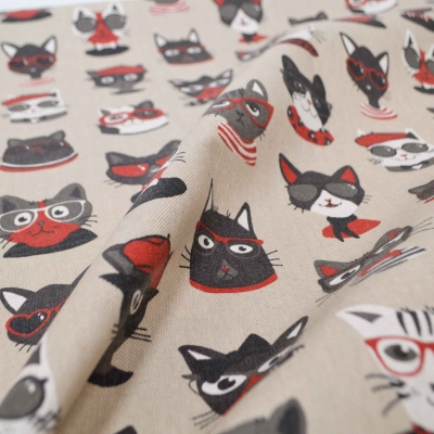 Katzen Kater Katzenstoff beschichteter Stoff Katzen Beschichtung Baumwolle Kater Katzen Katze beschichtet  Polyacryl beschichtet Katzen