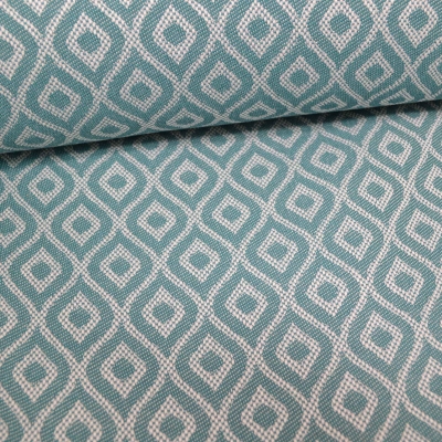 Jacquard  eysa  Finisterre 23 Jacquard Rauten Raute Rauten dusty mint Outdoor dusty mint Outdoorstoff Rauten Rautenjacquard Polsterstoff Kissenstoff mint Möbelbezugsstoff Outdoorstoff Bezugsstoff mint Außenbereich lichtbeständig Outdoor
