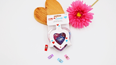 Prym Love 40 Stoff Clips 2,6 cm mit Herzdose 