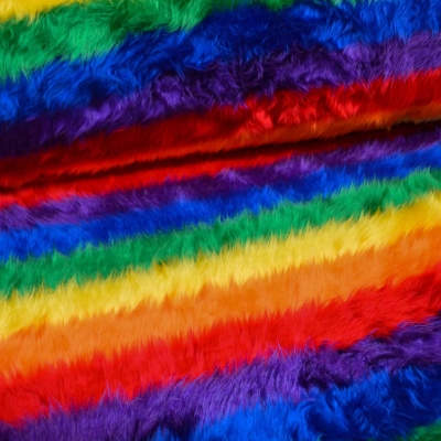 Rainbow Regenbogen Plüsch Regenbogen Farben Streifen Rainbow Plüsch Regenbogen Plüsch Kurzhaarfellimitat Plüsch Plüschstoff Rainbow Plüschstoff Regenbogen Kunstfell Fellstoff Kunstfell Plüsch