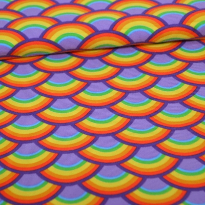lilaRainbows Regenbogen Regenbögen Rainbow rainbow Regenbogenersey  lila Regenbogen Regenbogen Kinderjersey Jerseyn Kinderjersey Regenbogenfarben lila Jersey für Babys Jerseystoff Baumwolljersey Regenbogen